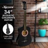 Karrera 34in Acoustic Childrens Wooden Guitar - Black NC-34-BK