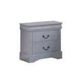 4 Pieces Bedroom Suite in Solid Wood & MDF King Size Grey Colour Bed, Bedside Table & Tallboy V43-BDS-SPNC-4PC-TBY-K