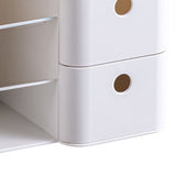Desk Organizer Multipurpose Stylish Simple Style Drawer Design Desktop Storage Box with Slant Insert V1294-YM0901-3117240184411