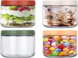 4 Pack Overnight Oats Jars with Lids, Glass Yogurt Cups Food Storage Containers for Salad Snacks V1237-ZY-924-169