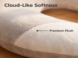 U-Shaped Calming Pillow for Small Pets Soft Plush Support Cushion for Anxiety Relief Deep V1341-ZY-5KGZEWM2-GREYWHITEMIXED