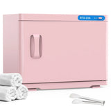 Pink 23L Hot Towel Warmer Cabinet with UV Sterilizer for Salon and Home Use V178-59262