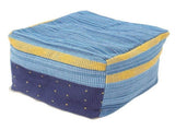 Sky Blue Cotton Linen Cushion Cover for Tatami Floor Mat Indoor Seat Cover V1370-AZ4-17079