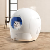 Pawz Self Cleaning Cat Litter Box Large Enclosed Toilet PT1253-WIFI-WH