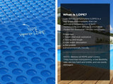 Aqua Buddy Pool Cover 600 Micron Solar Heat 9.5x5m Blanket w/ 5.55m Roller Blue PC-95X50-XL-BL-ROLLER-BU