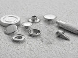 90Sets Snap Fasteners Kit for Fabric Sewing Durable Stainless Steel Canvas Snap Buttons V1366-AZ2-W-22601