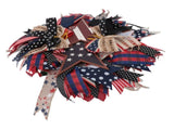 Independence Day Wreath Props Six Bows Patriotic Wreath Memorial Day Pride Garland for Front Door V1294-YM0901-3115240026211