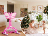 Keezi 3-in-1 Kids Basketball Hoop Soccer Goal Golf Game Set with Balls Pink BAS-HOOP-KID-S-PK