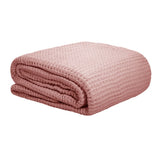 Cotton Waffle Blanket Dusty Pink King V442-ATX-BLANKET-WAFFLE-DUSTYPINK-KI