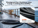 7.62 m 6AWG Portable Power Cable , Heavy Duty 600V SOOW Electrical Power Cable, V952-BXSDYXSOOWDLLUJEO001V8