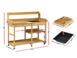 Gardeon Outdoor Storage Cabinet Garden Shed Steel Tool Lockable Cupboard Adjustable Shelves OSC-CABI-SL-ROOF-BK