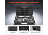 Socket Set, 69 Pieces, 9.5 & 6.4 mm Drive Socket and Ratchet Set, SAE and Metric, Deep and Standard, V952-TTJLBSZJTTJLJ85A3001V0