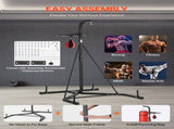 2 in 1 Punching Bag Stand, Steel Heavy Duty Workout Equipment, Adjustable Height Boxing Punching Bag V952-SDZJSDJQJDJ6OB7RL001V0