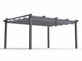 Instahut Gazebo Outdoor Garden Pergola Aluminium Frame Adjustable Canopy 3x4m Grey GAZB-IR-PGL-ALU-3X4-GY