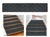Chmadoxn 4-Piece Non-Slip Stair Treads, Self-Adhesive Striped Carpet Mats, Absorbent & Quiet Step V1189-WXFWAL-20260326-02652
