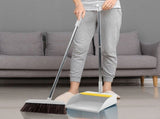 Broom and Dustpan Set, Long Handle Broom and Dustpan Set, Broom with Stand Up Dustpan Combo Set, for V1369-AZ3-W-09677