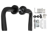 Entry Door Handle Lock Locking Lever Handle Set Reversible for Right Left Sided DoorsI Style V1294-YM0721-3114200099012