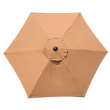 Patio Umbrella Replacement Canopy Khaki 9.8ft 6 Ribs Umbrella Canopy for Outdoor Courtyard Terrace V1294-YM0901-210520AH01-1