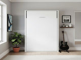 King-single Wall Bed in White Space Saving Murphy Bed Kit with Gold Door Handle V63-953901