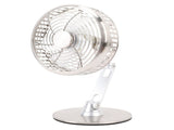Small USB Desk Fan 3 Speed Adjustable Quiet Metal Retro Desktop Fan 360 Degree Rotation Rechargeable V1294-YM0901-3113250114412