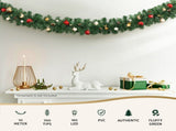 Jingle Jollys 10M Christmas Garland LED Lights Party Xmas Decorations 700 TIPS XM-TR-GAR-10M-LED