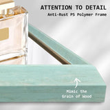 2 Set Wall Mirror Rectangular Frame Bathroom 70x90cm Turquoise V274-FT-BM-PSSQ-LB7090-X2