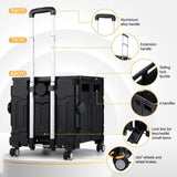 Emajin Shopping Trolley Cart 75L Foldable Black ST-75L-PLA-BK