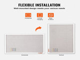 48"x36" White Cork Board with Linen Surface Stylish Wall-Mounted Bulletin Board for Home, School, V952-RMB48X36WBSMBDAIDV0