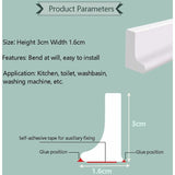 2M/78In Silicone Threshold Water Barrier, Wet ROom Floor Water Barrier, Bathroom Water DAm, V1188-MS-227-2550