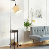 Artiss Floor Lamp 2 Tier Shelf Storage LED Light Stand Home Room Adjustable Head LAMP-FLOOR-SF-31099