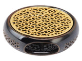 Bronze Brown Tea Light Teapot Warmer Hollow Concave Looking Ceramic Tea Tealight Coffee Heater V1294-YM0703-3118230129211