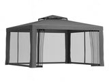 Instahut Gazebo Marquee 3m Outdoor Event Tent Camping Party Mesh Wall Canopy Grey GAZEBO-IR-WED-3X3-GY