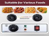 Devanti 3000W Electric Deep Fryer 10L Stainless Steel Fryer w/ Basket & Lid CDF-DR10-SINGLE-SI