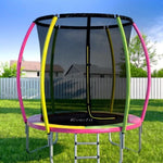 Everfit 6FT Trampoline for Kids w/ Ladder Enclosure Safety Net Rebounder Colors TRAMPO-C-C6-MC