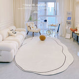 Carpet Simple Thickened Densified Odorless Machine Washable Area Rug for Living Room Irregular Shape V1294-YM0716-3117220170911