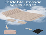 Beige Multi-Chamber Car Inflatable Air Mattress with Electric Pump, Storage Bag & Pillows for V888-ELOSUNG45656