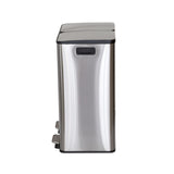 Stainless Steel Dual Compartment Pedal Operation Rubbish Bin V196-SB80