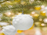 Foam Ball Snow White Christmas Ball Pendant Christmas Tree Decoration Pendant V1294-YM0710-210723LS0236