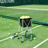 Foldable Tennis Ball Hopper, Holds 150 Tennis Balls, Lightweight Aluminum Alloy Tennis Ball Basket V952-KZDBXSWQTC1535M1IV0