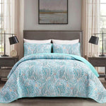 Distinctive Quilted Coverlet and Pillowcases Set: Make a Bold Statement - Queen size V745-MAC080435Q13U