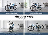 Weisshorn 4-in-1 Bike Parking Stand Vertical Floor Storage Rack for 24"-27.5" Bicycles, Adjustable BIKE-STD-BK