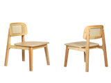 Levede 2x Rattan Dining Chair Wooden Kitchen Chair CH1145-2-NT