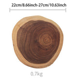 Round Wood Cutting Board - Thick Chopping Board with Juice Groove & Stable Base - Ideal for V1366-AZ2-W-16447
