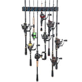 2 Sets Vertical Wall Mounted Fishing Rod Rack - 9-Slot Fishing Pole Holder for Garage, Professional V888-ELOSUNG18427