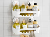 2 Pack Shower Caddy Suction Cup, Heavy-Duty Bathroom Organizer, Removable Shelves for Inside Shower, V1189-LC-AMZ-00260