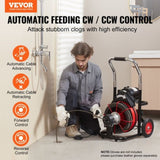 Drain Cleaner Machine Electric Drain Auger 100FT x 3/8 In Auto Feed V952-ZDJJKLSGDSTJ3PXN5V3