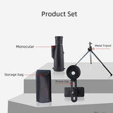 10-30X50 High Power Zoom Monocular Telescope Set with Smartphone Holder and Tripod Waterproof HD V888-ELOSUNG38563