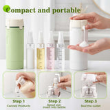 4 in 1 Travel Perfume Bottle Refillable, 4 Pack 30ML Travel Bottles for Toiletries, Leak-Proof & V1258-DP02-F-383