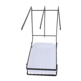 Sponge Holder with Drain Pan Quick Drying Hollow Bottom Rustproof Dishcloth Drying Rack for Kitchen V1294-YM0703-3118230115111