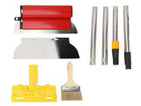 Skimming Blade Set Stainless Steel Drywall Smoothing Spatula with Extension Handles for Ceiling Wall V1294-YM0901-3114250027611